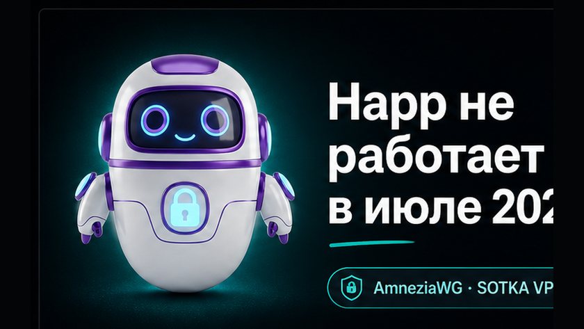 Обложка: Happ не работает в июле 2026: что делать и как перейти на AmneziaWG