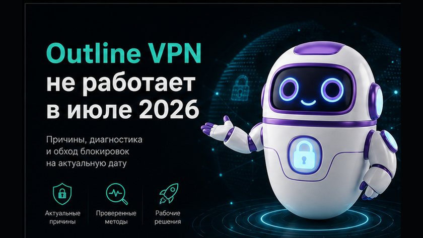 Обложка: Outline VPN не работает в июле 2026: Shadowsocks под DPI и настройка AmneziaWG
