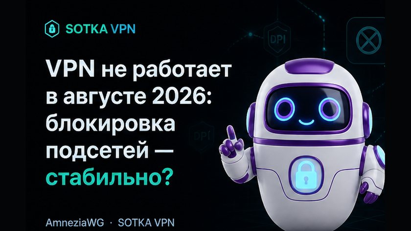 Обложка: VPN не работает в августе 2026: блокировка подсетей хостингов и настройка AmneziaWG